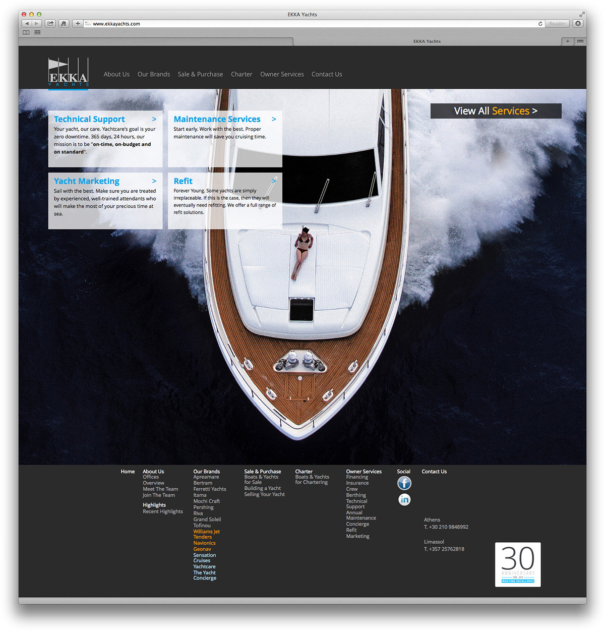 Internet design look and feel Yachting Yachts sea piraeus