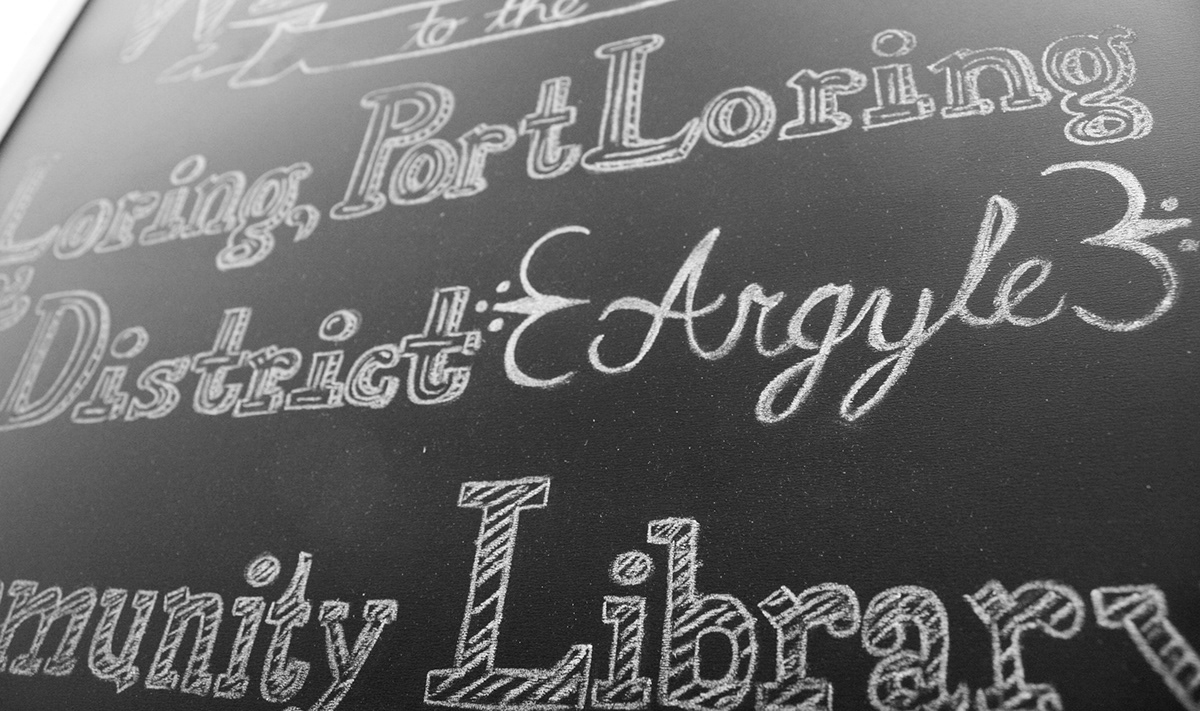 type  chalk Chalkboard library  sign lettering  inspire black White houston
