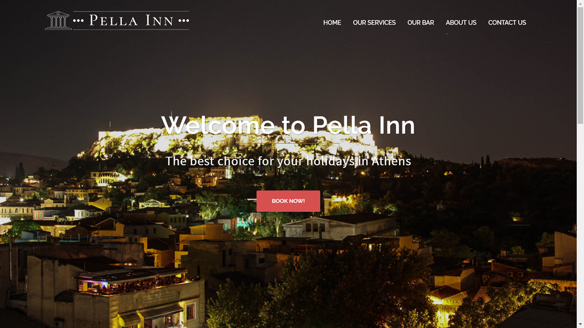 pella inn hotel pella inn hostel website development athens athens hostel websites
