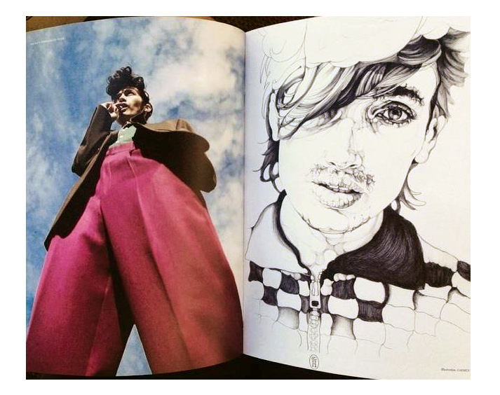 portrait retrato revistas magazines ILLUSTRATION  illustracion lapiz dibujo Drawing  published work