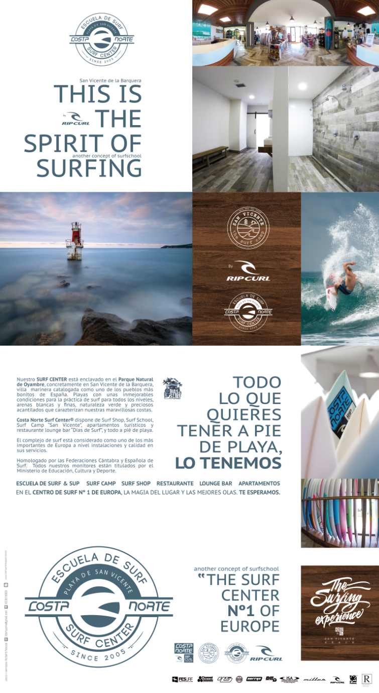 Surf summer Advertising  pubicidad cartel flyer diptico