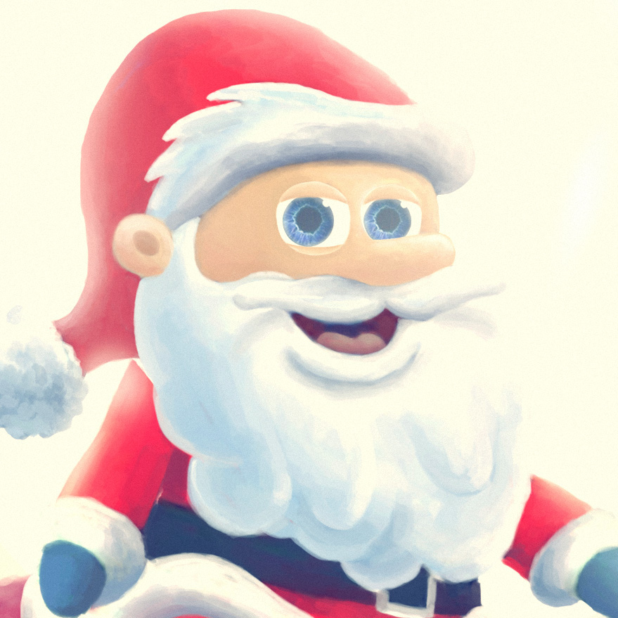 Christmas card Holiday snow santa claus Presents kiev Kremenchug art digital anton karlik new year