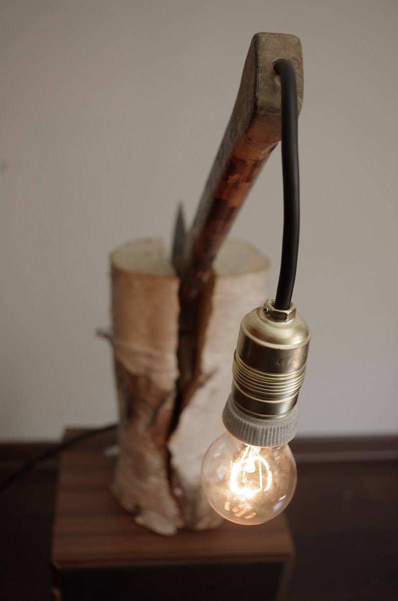 design hatchet wood Lamp sculpture light ax
