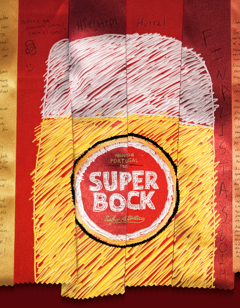 Adobe Portfolio super bock Cerveja beer Acadêmico estudante 8x3 fita