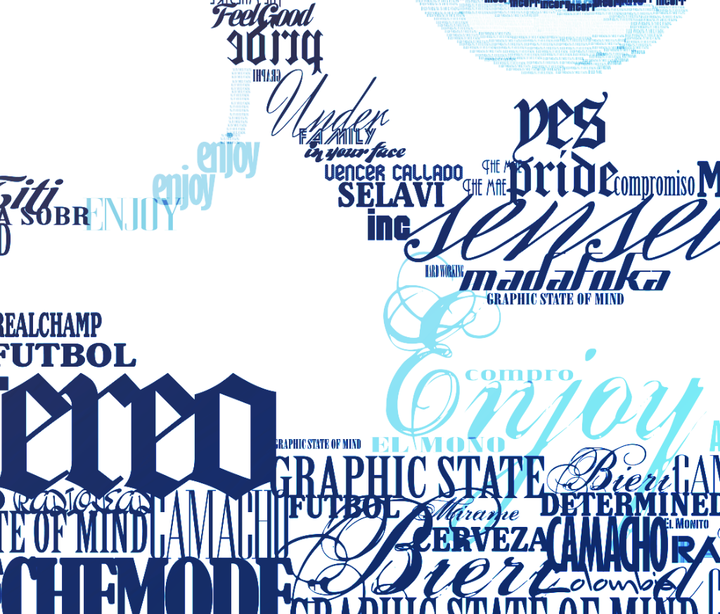 Cara tipografica  typographycface autotipia