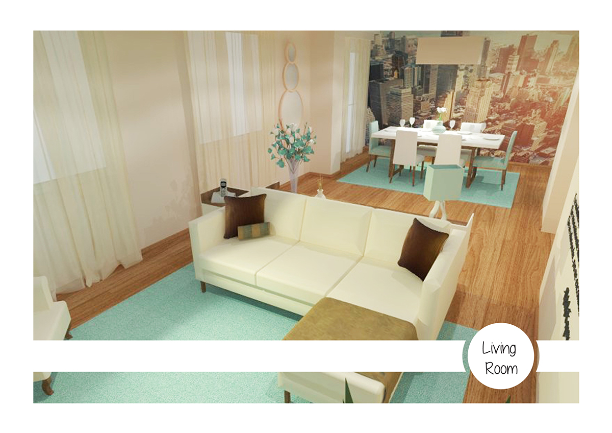 interior design  design 3D 3D project SketchUP living room dinning room decoration furniture inspiration