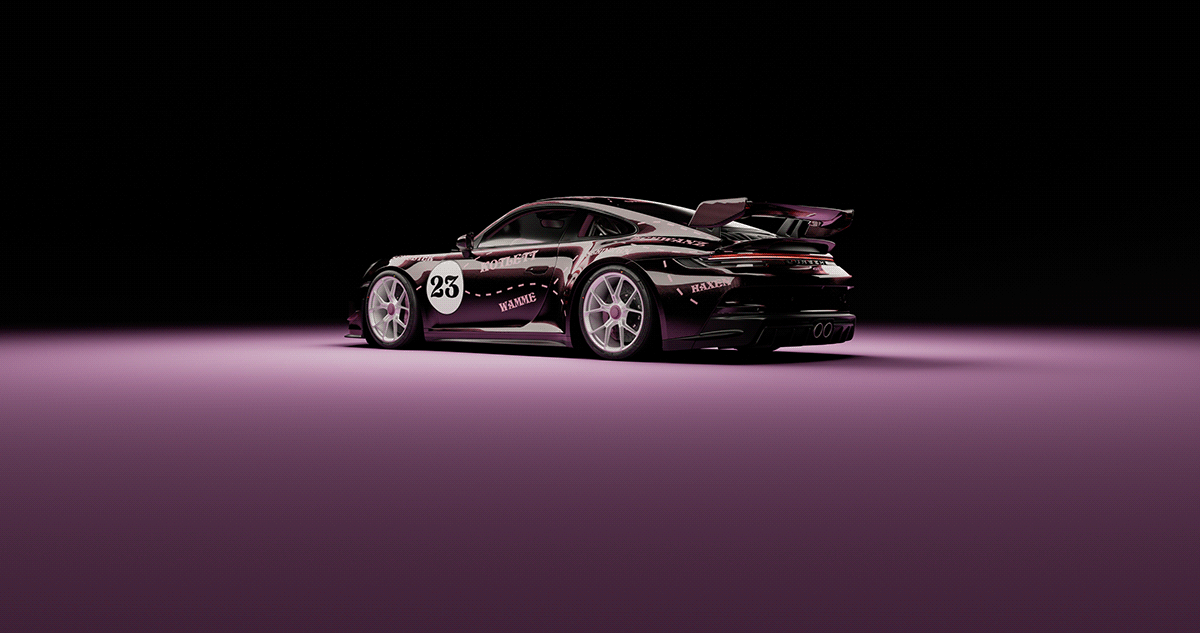Vehicle car automotive   3D Render visualization substance blender Motorsport Porsche