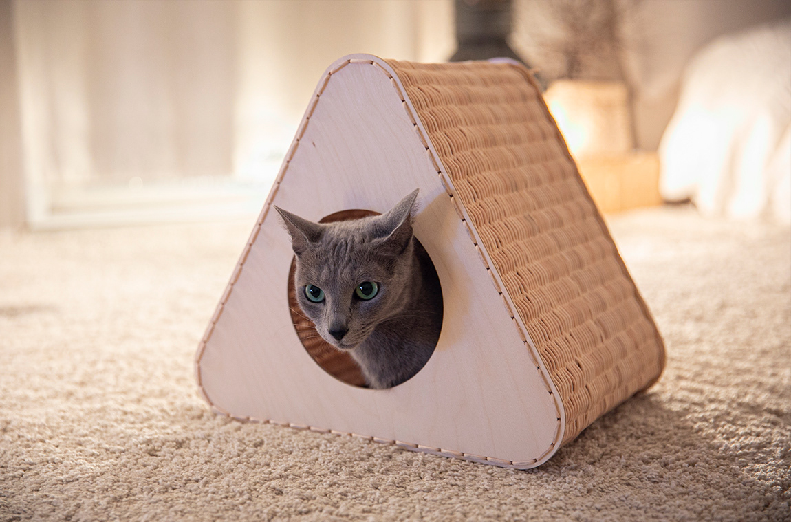 Triangle Cat House on Behance