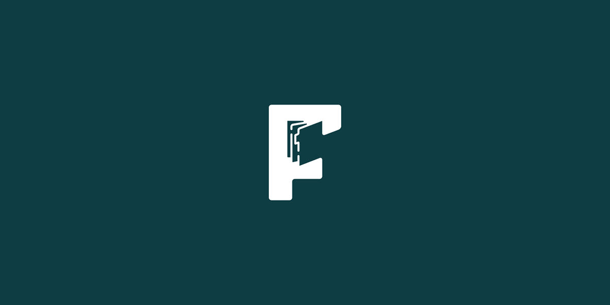 Folder F negative space logo
