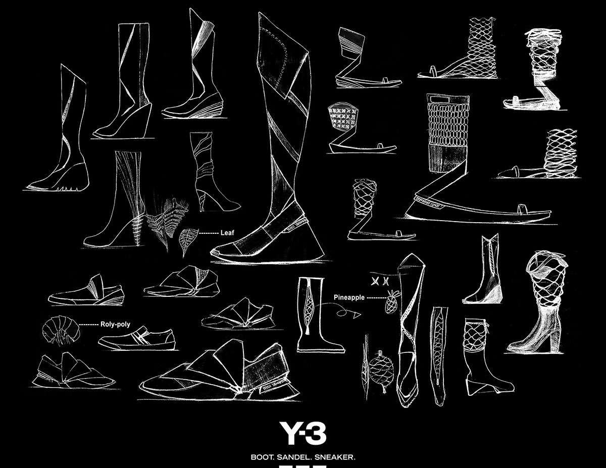 Adobe Portfolio shoe design Y-3