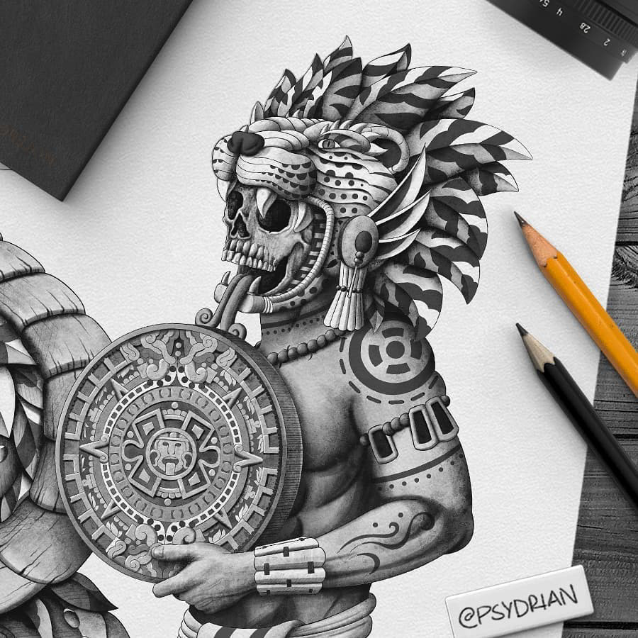 Aztec Sleeve Tattoo on Behance