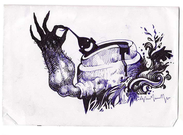tom Lind doodle colour ink sketchbook sketches moleskine