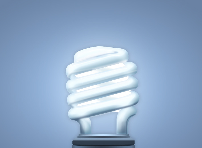 energy  saving  lamp bulb blue White Icon saving Lamp