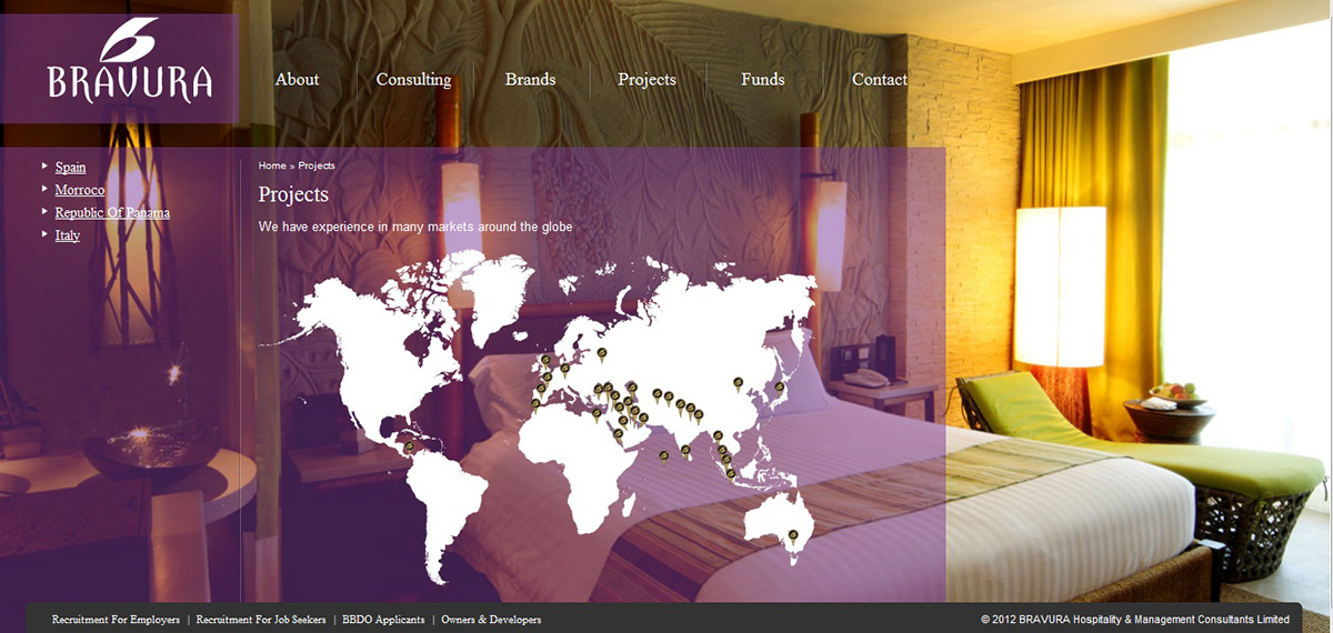 hotel management Website design Client brand hotel