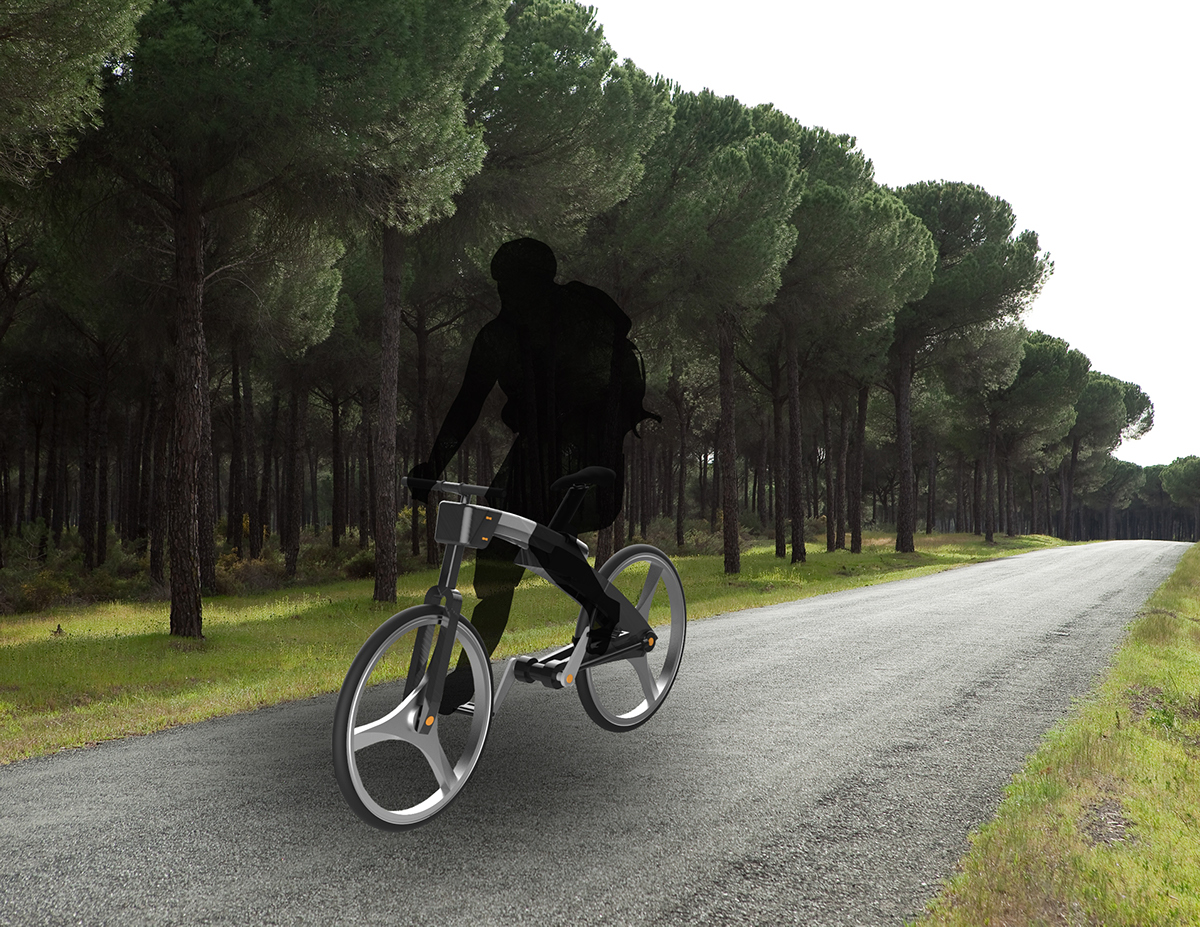 Bicycle hybrid folding portable transportation Foldable telescoping recreation