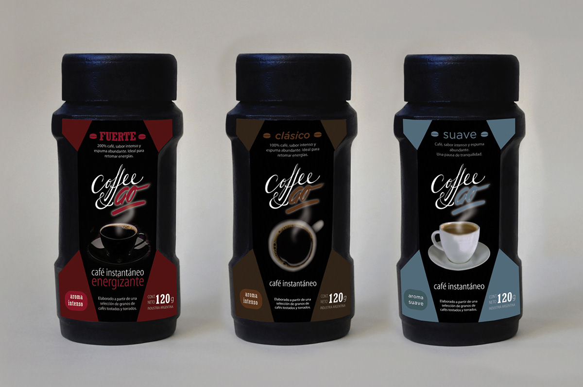 coffee & go cafe Coffee envase grafica para productos Packaging etiquetas florencia suárez caligrafia Logotipo Logotype