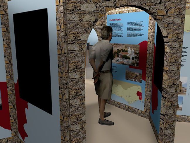 Patrimônio Cultural Algarve stand 3d 3D Maqueta Exposição