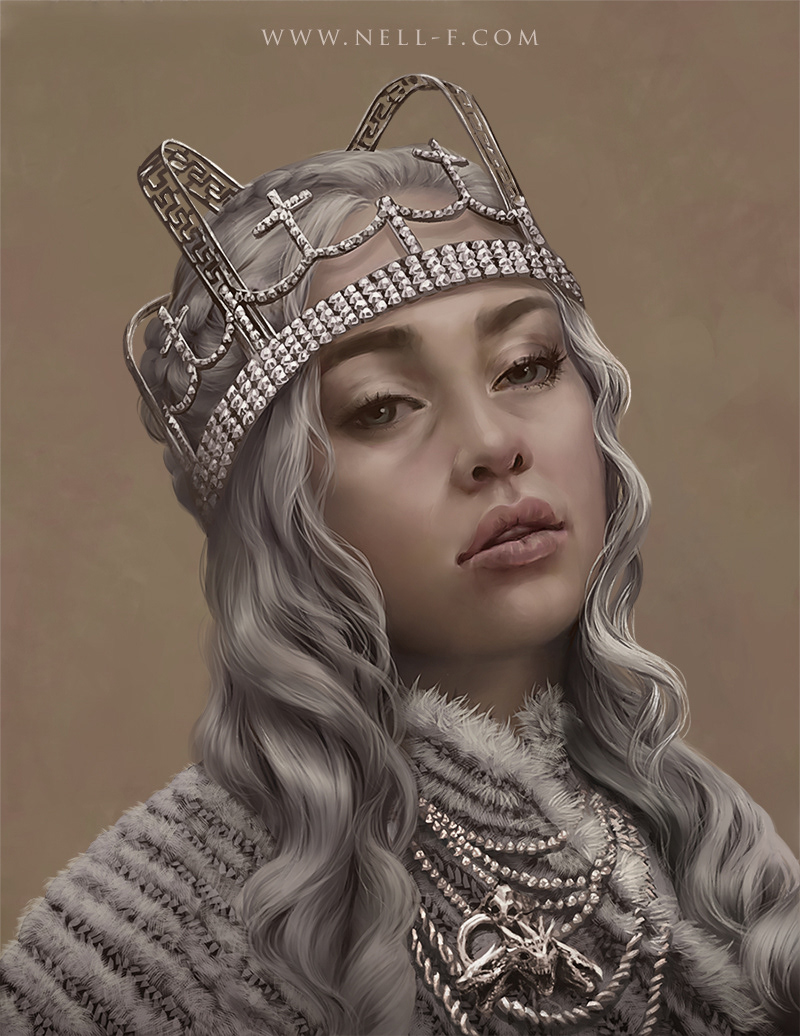 daenerys targaryen Billie Eilish Game of Thrones crown Fan Art mad queen