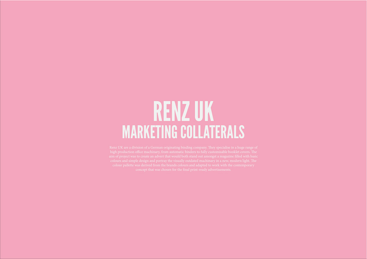 Magazine Advert Design Printweek Renz UK