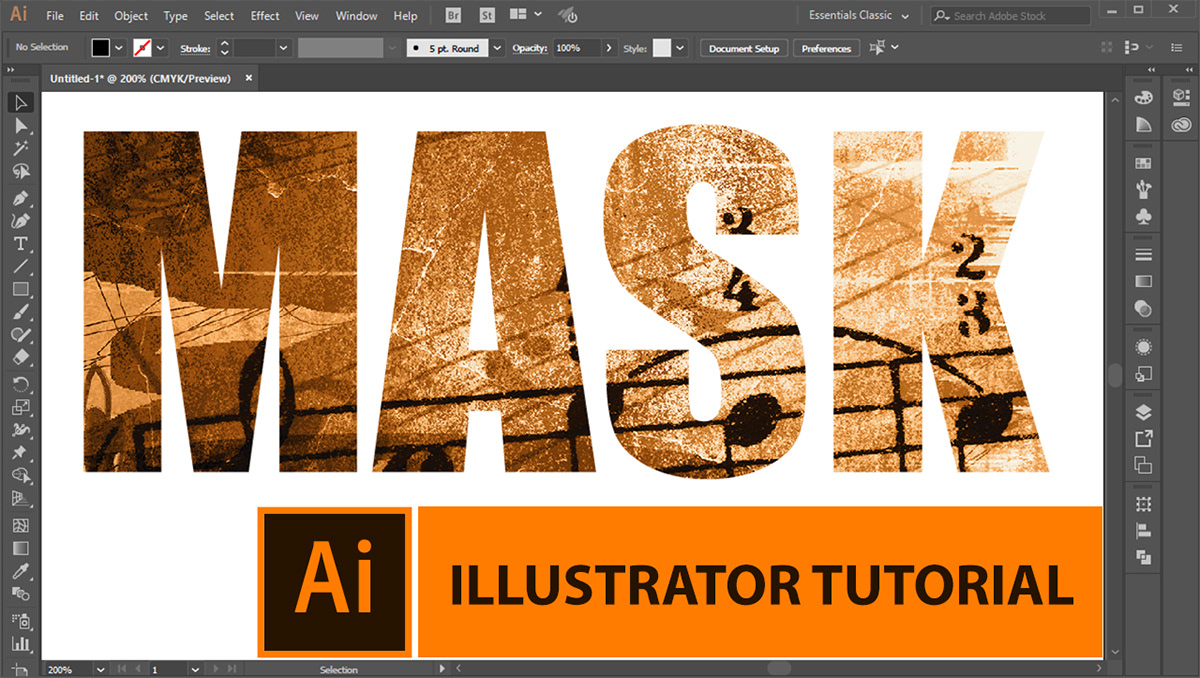 Clipping Mask creative Design Tutorial Illustrator tutorial mask tutorial Masking in Illustrator text mask