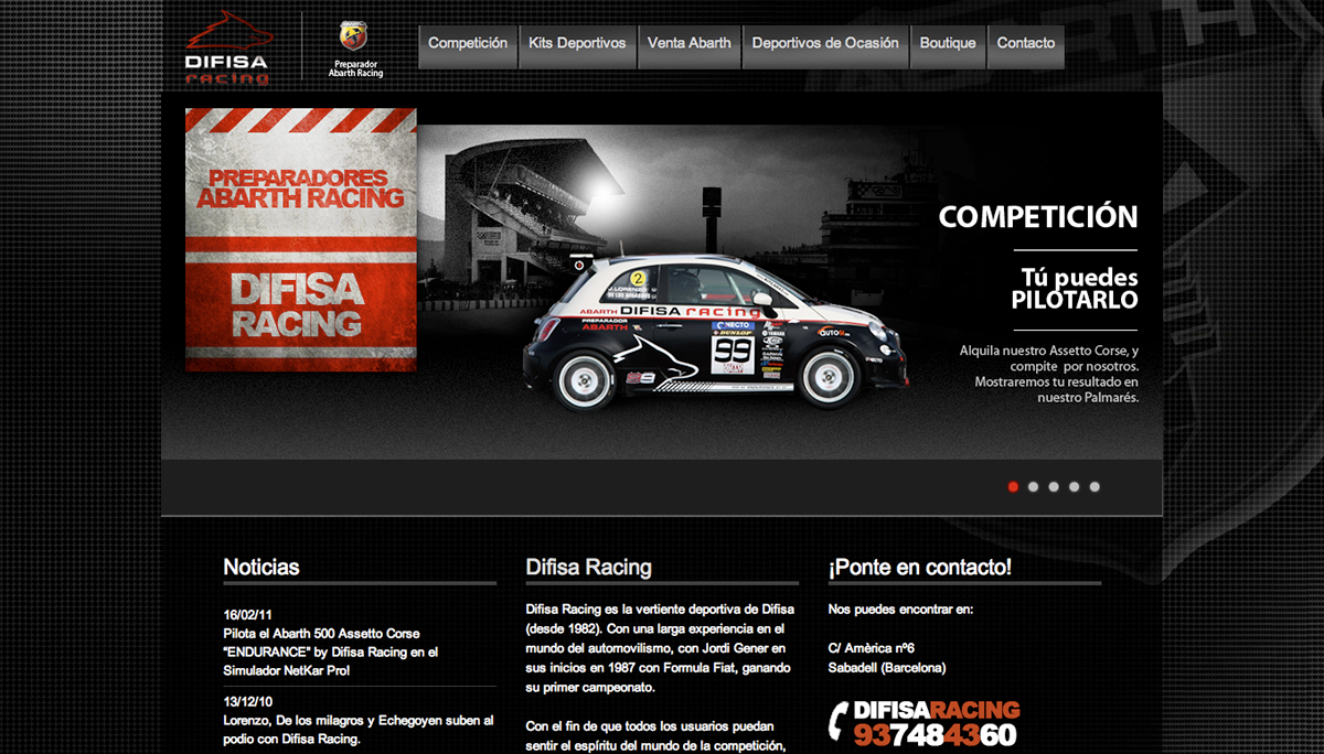 DIFISA RACING barcelona Website Jorge Lorenzo sabadell Racing Cars Web Abarth