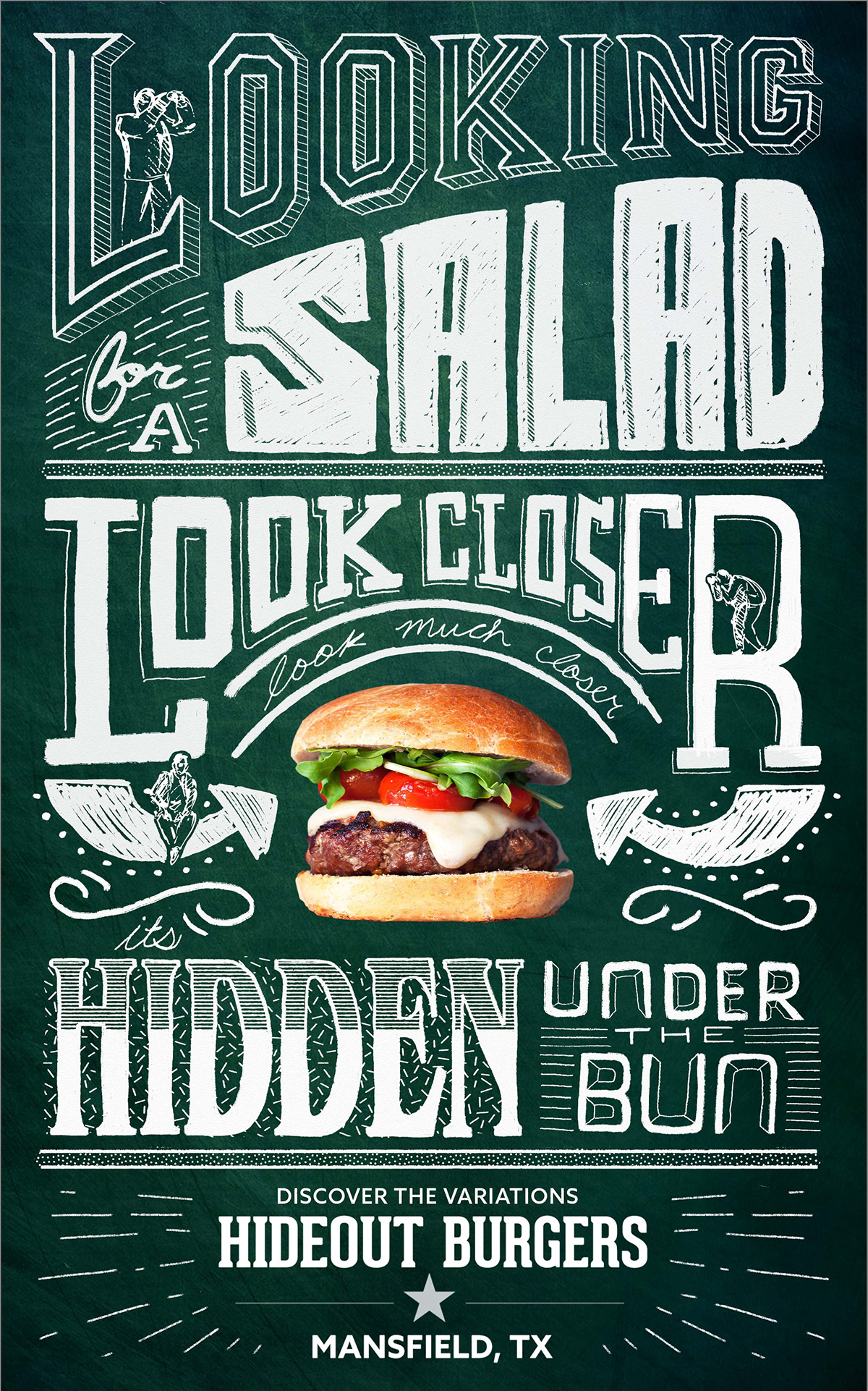 Advertising  archetype burger Calligraphy   Chalkboard explore archetype Handlettering lettering marketing   restuarant