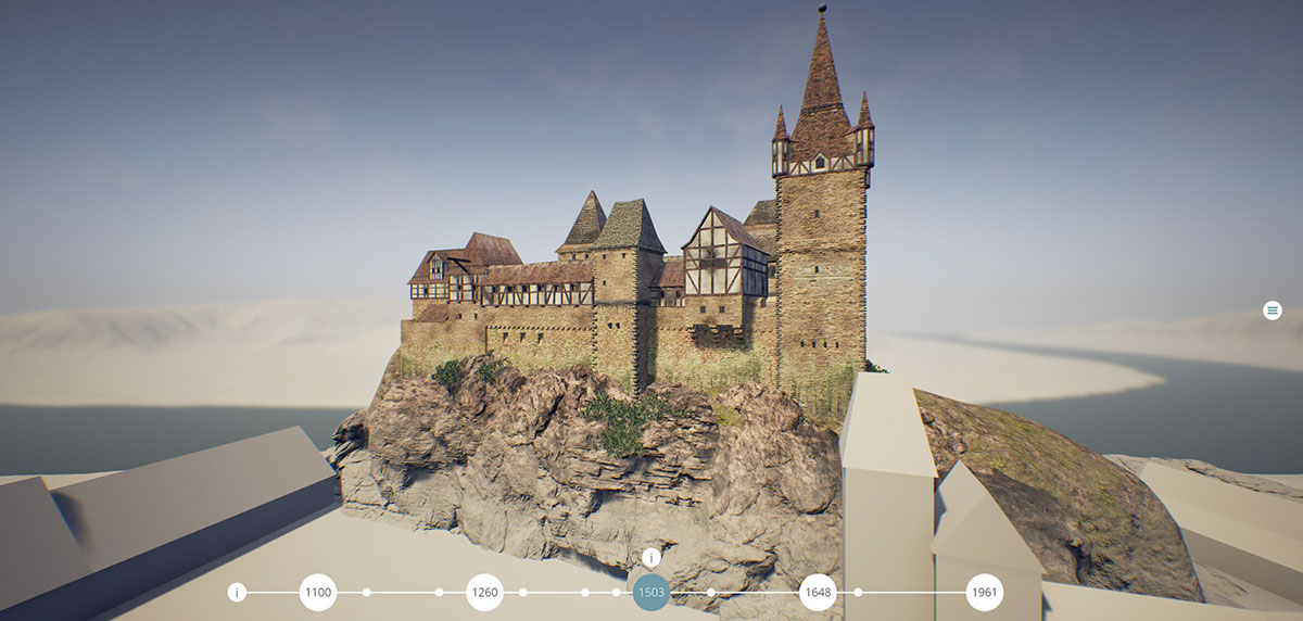 medieval historic visualization interactive touch Unreal Engine
