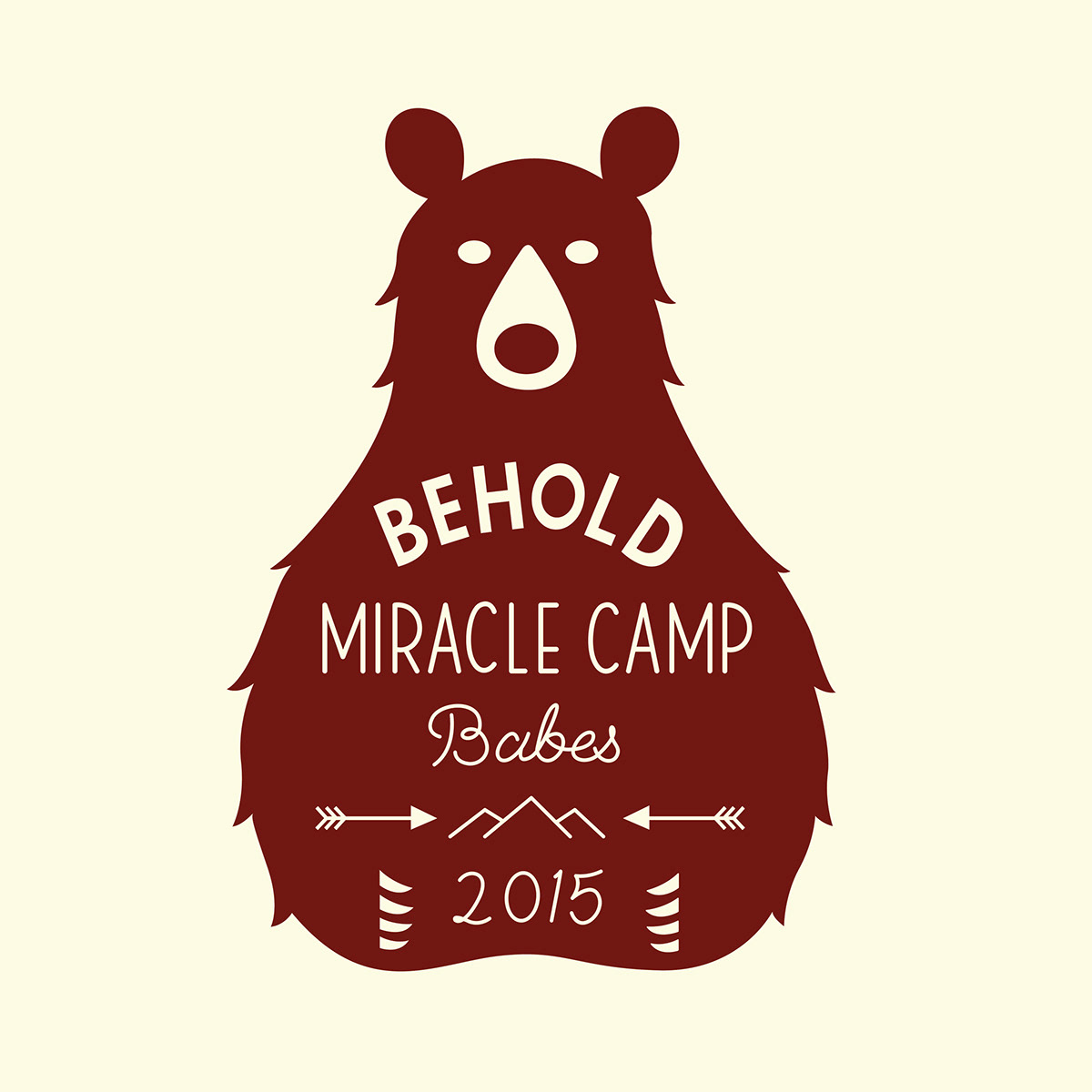tshirt design lettering type Handlettering custom type handtype bear Miracle Camp Adobe Portfolio