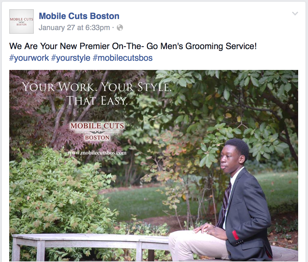 hashtag facebook twitter mobile barber shop premier grooming mobile cuts boston Work  Style