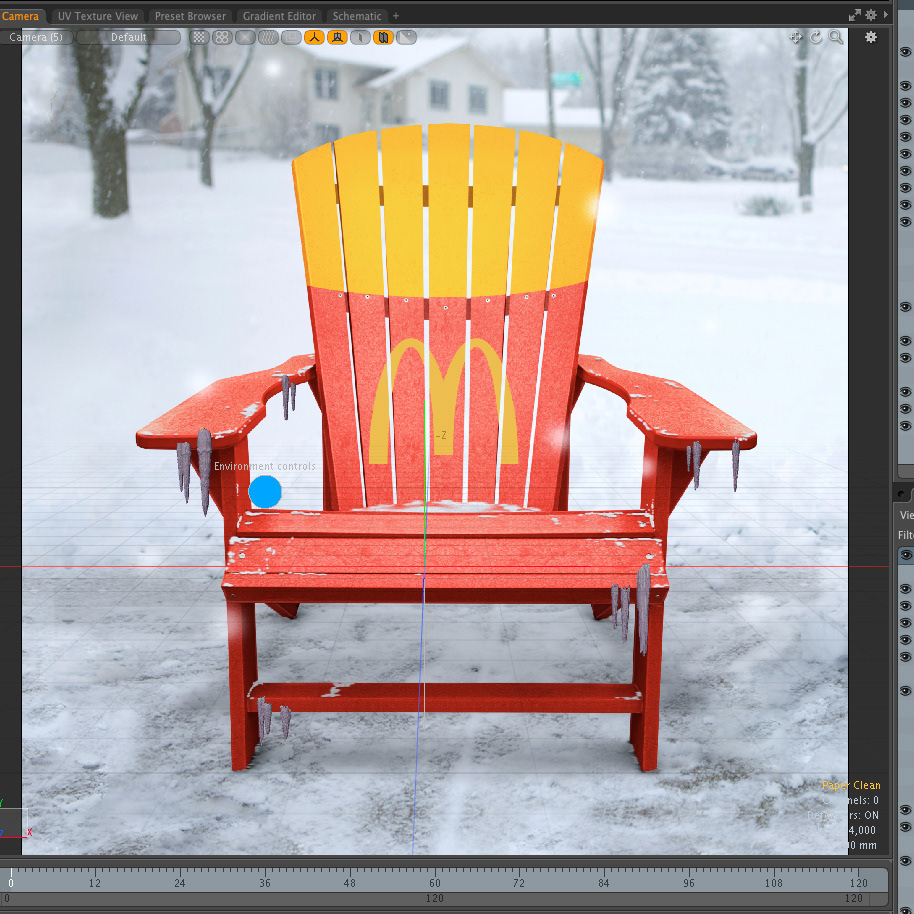 CGI chair chicago dibs Fries icicles snow Fast food mcdonald's