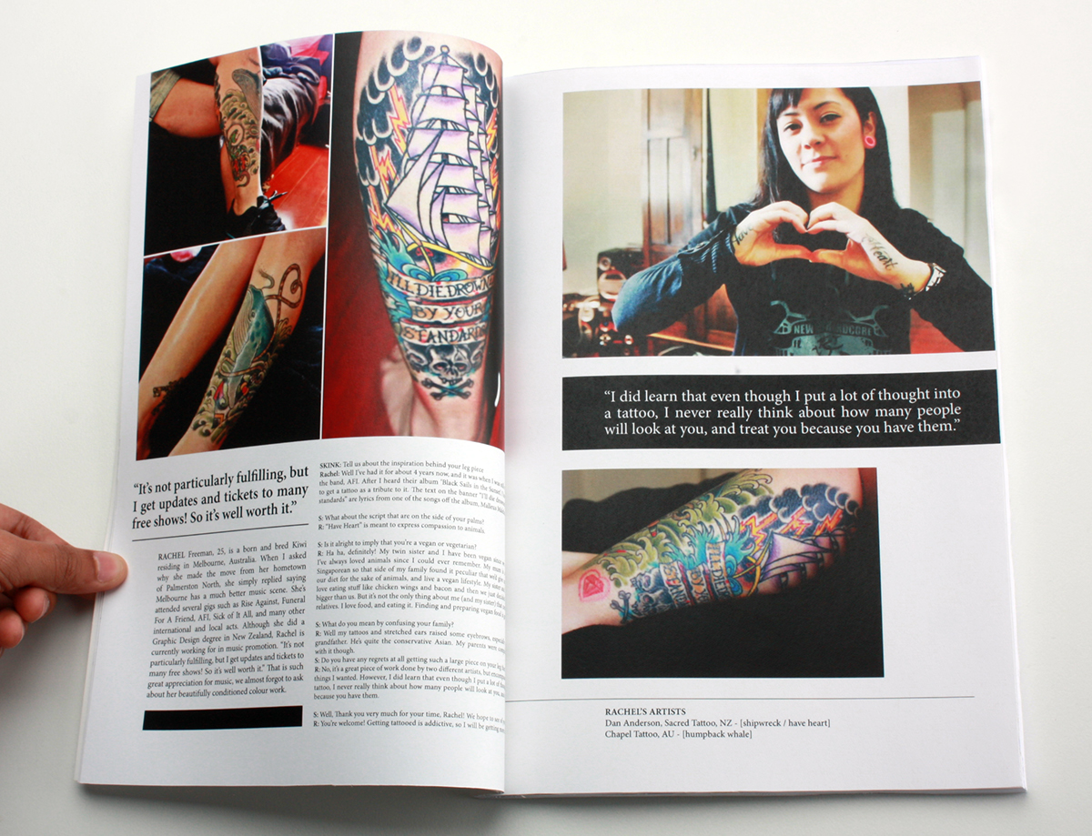 tattoos magazine publication ambigram logo masthead