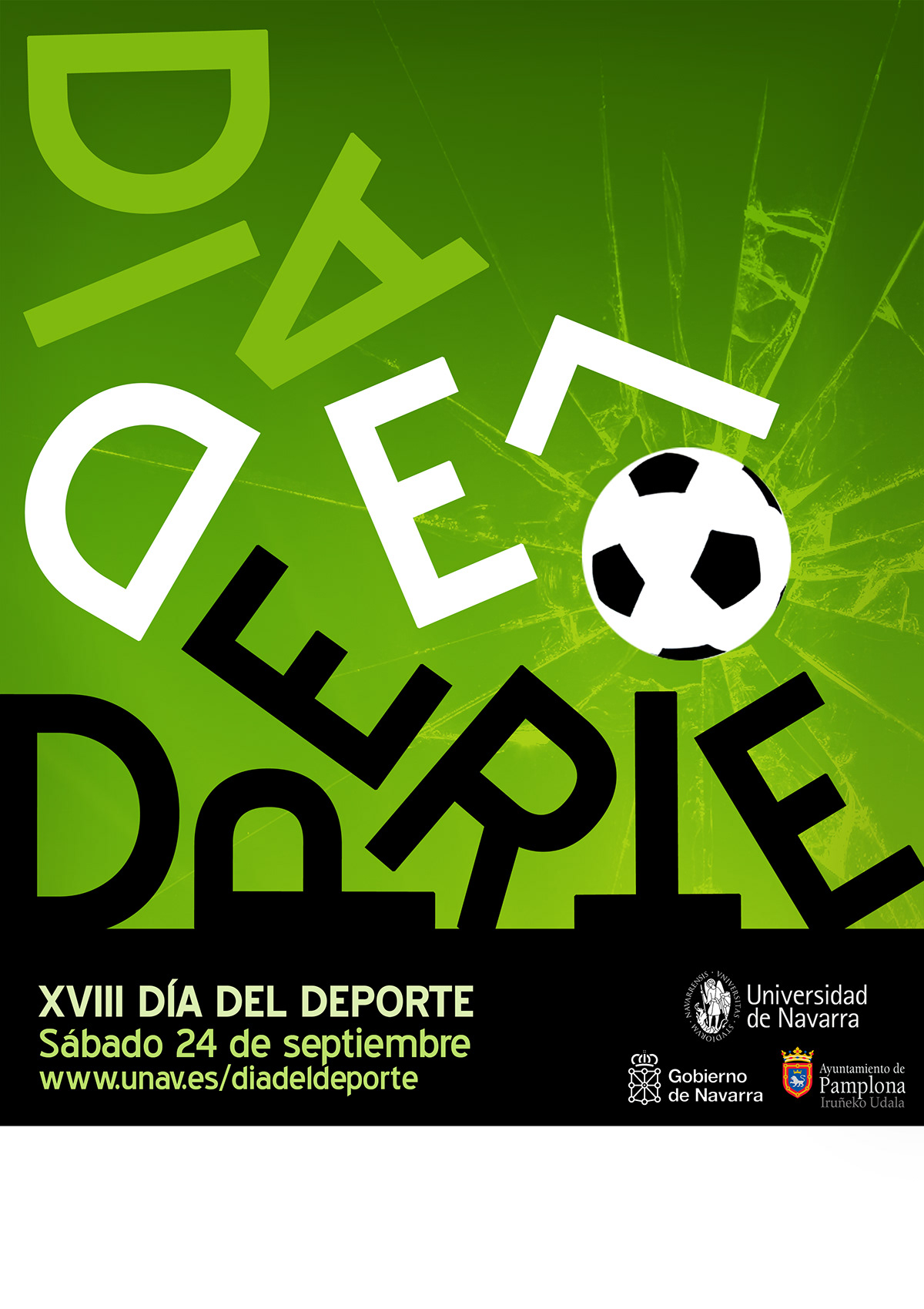 Universidad de Navarra Día del deporte cartel Concurso deporte balon sport sports contest unav