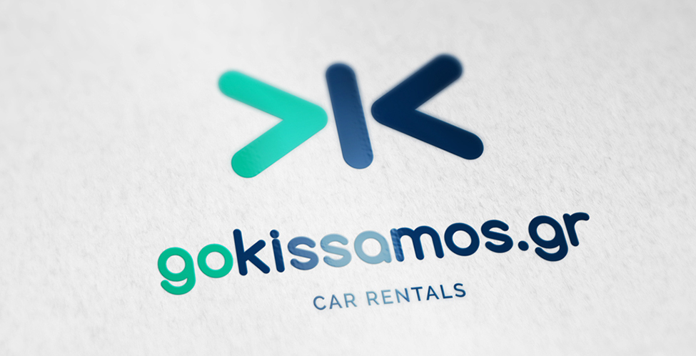 car rental logo Crete kissamos identity