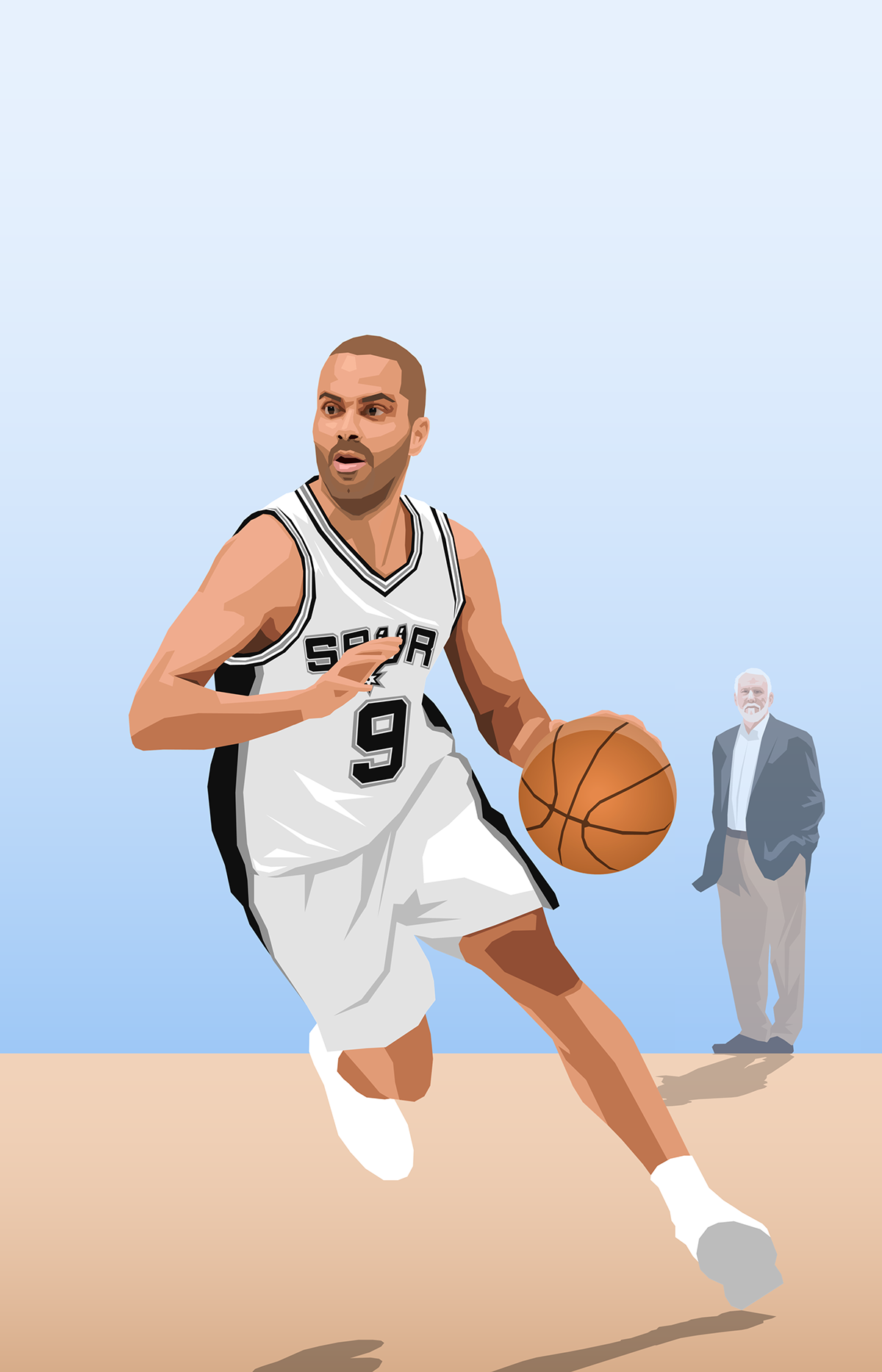 NBA basketball illustrations Dream Team book israel