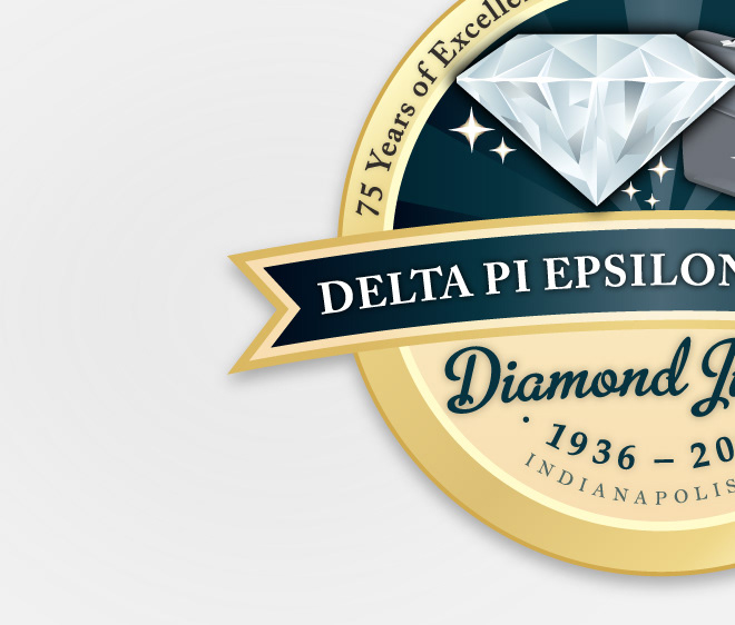 diamond  jubilee dpe Delta PI epsilon 75th years anniversary briefcase business Education higher ed University mba college organization