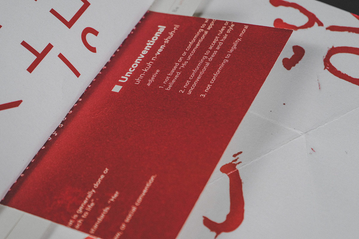 editorial state of red graphic book