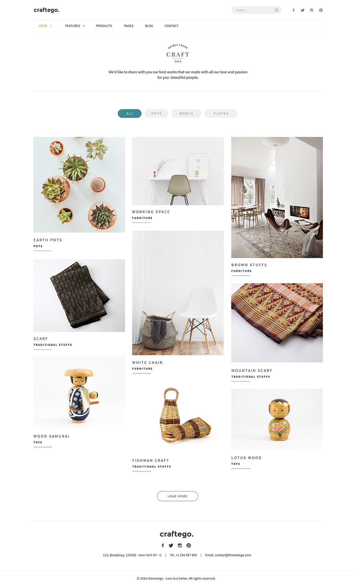 template store psd Art and Craft clean minimal portfolio modern shop Theme