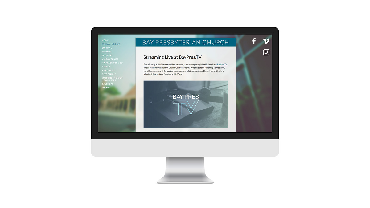 Adobe Portfolio Live Streaming Platform splash screen logo church identity