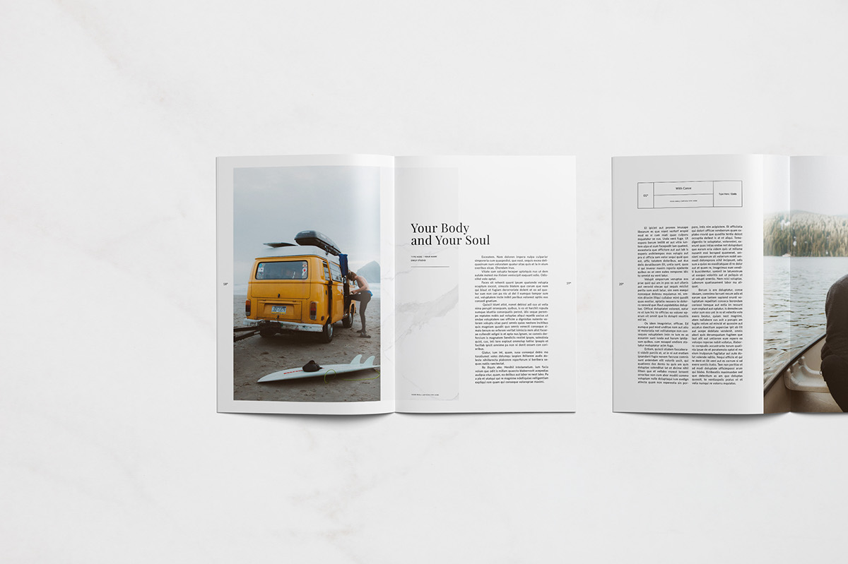 editorial print magazine template InDesign journal design Layout portfolio adobeawards
