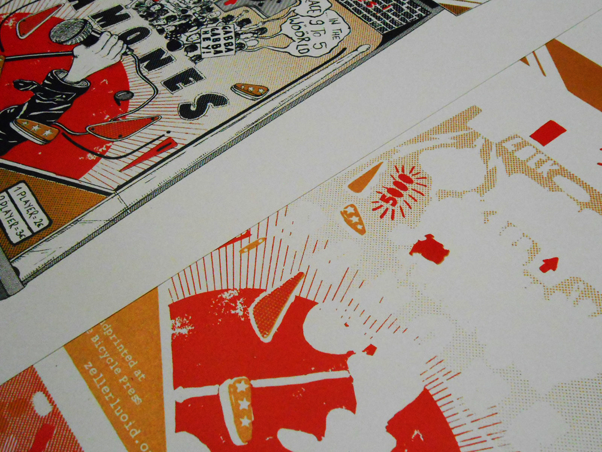 CBGB ramones pinball screenprint serigrafia zellerluoid barcelona the bicycle press limited poster artprint handmade Love Rock `n´ Roll nyc