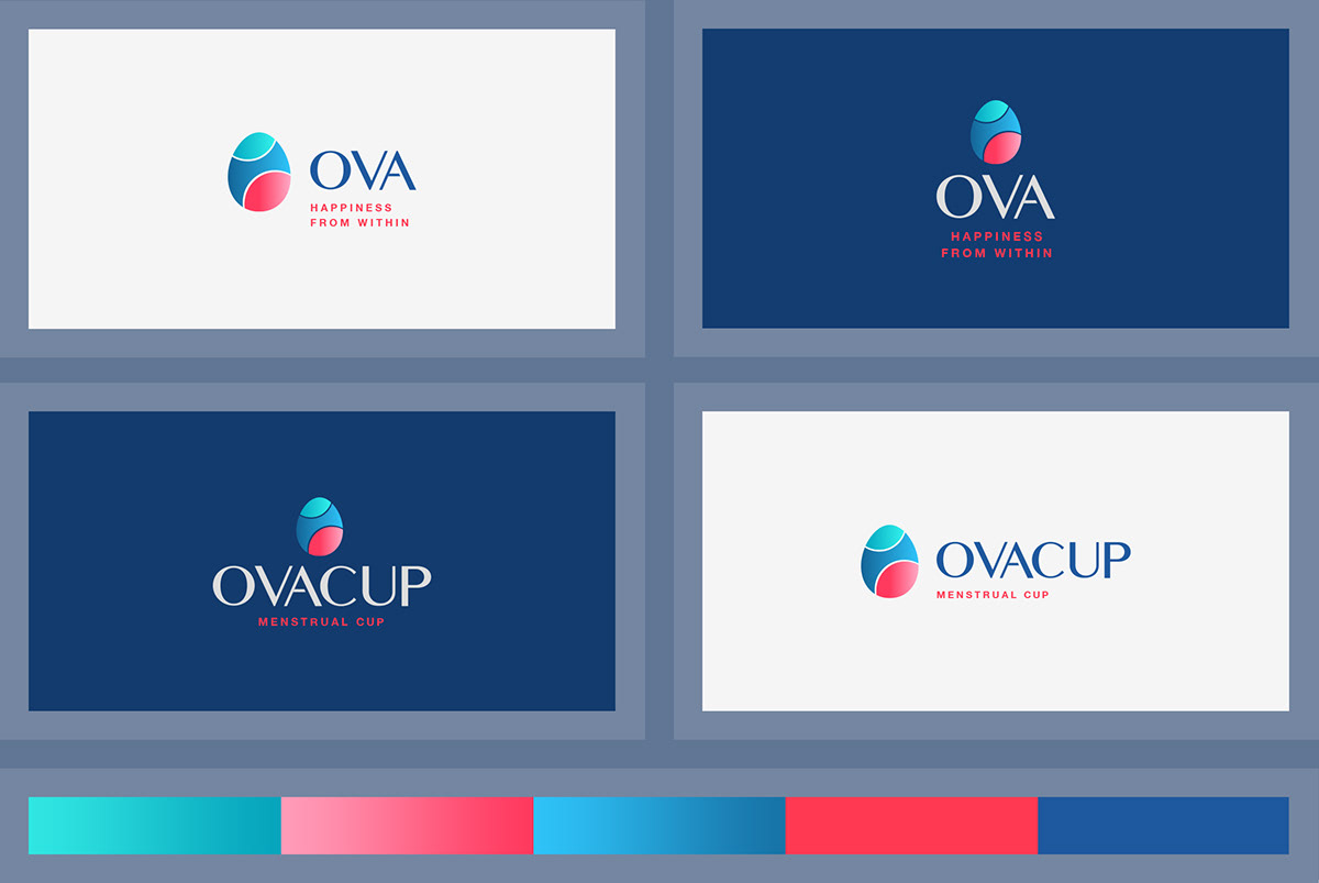 branding  brand identity FMCG creative logo egg Ovacup women girl pantone