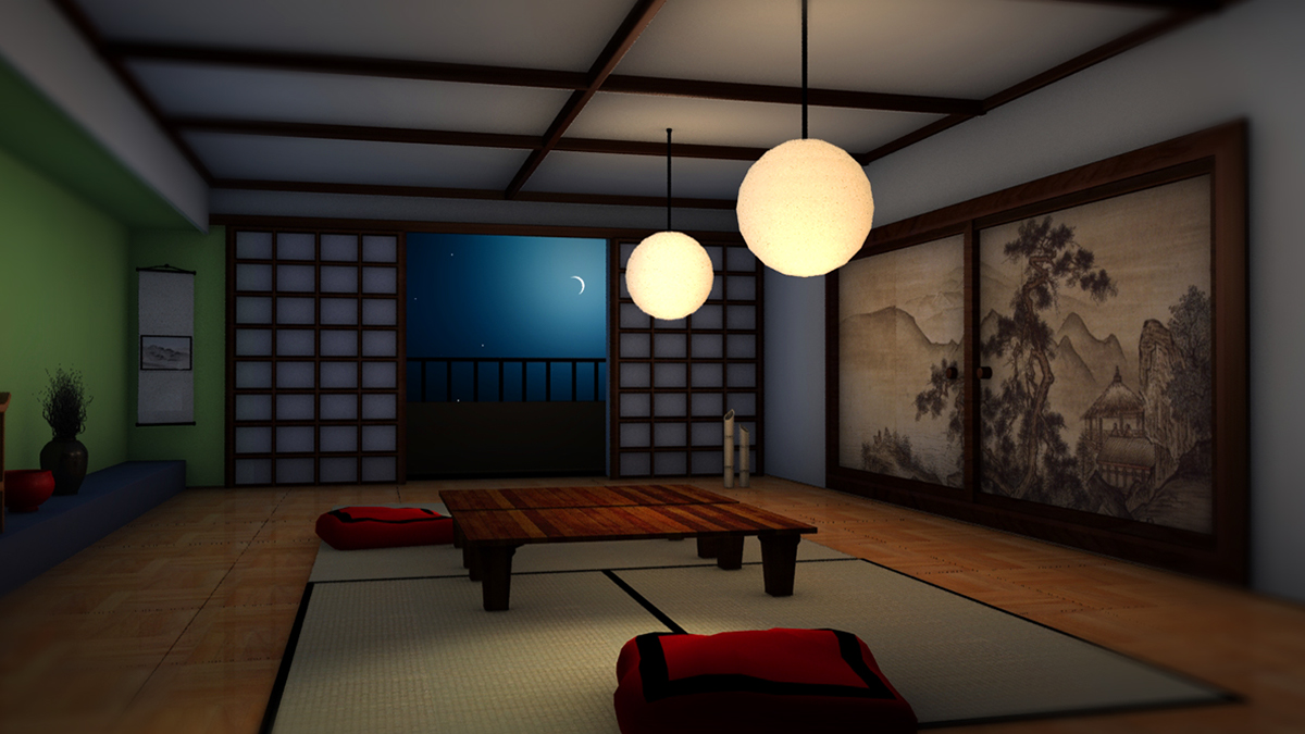 3D japanese room Interior