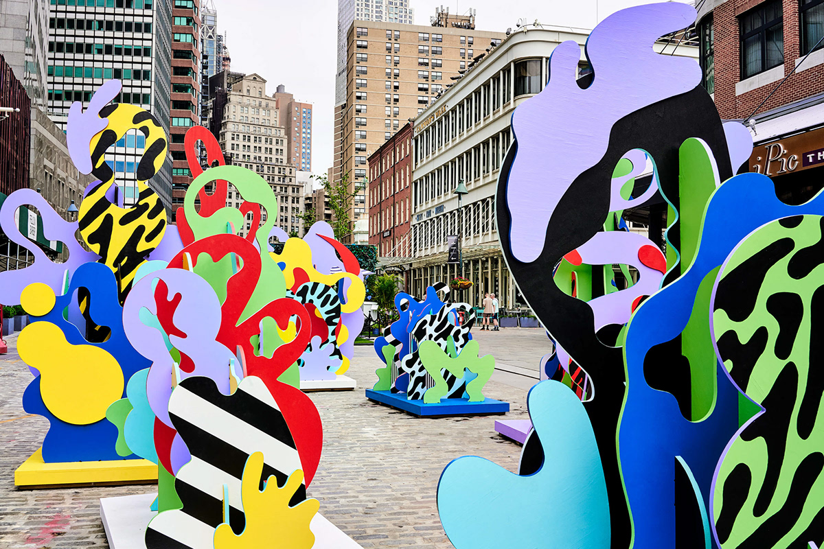 installation environmental design environmental Hand Painted painting   art colour New York public art sculpture