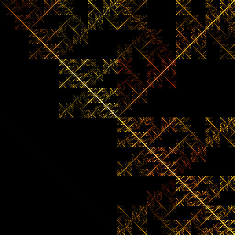 fractal tile pattern set geometric