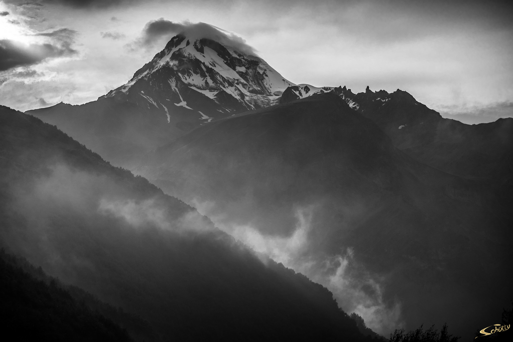 caucasus kaukaz Georgia gruzja mountains Landscape Nature clouds horses valley
