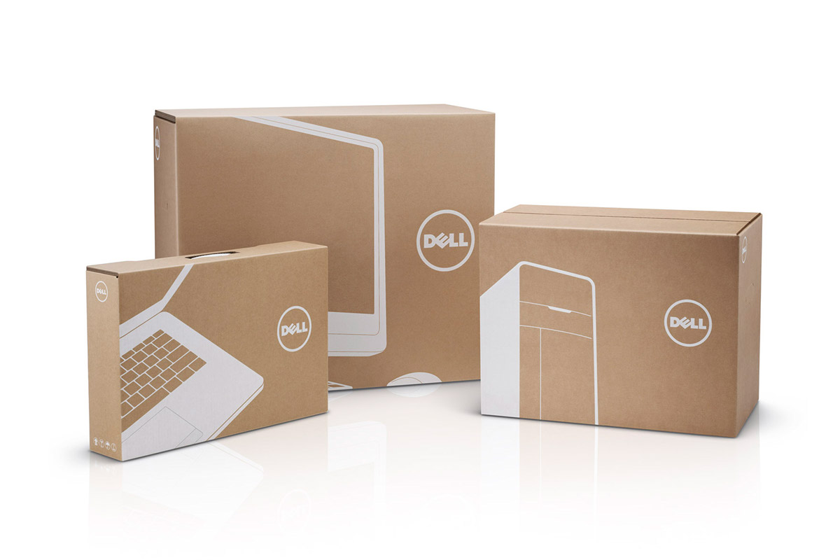 dell carton board tech packaging product packaging craft board silkscreen mucho