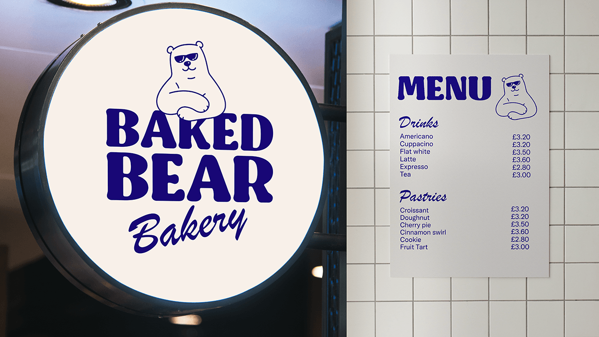 Adobe Portfolio cartoon bakery Logo Design brand identity Graphic Designer visual identity cafe Food  menu