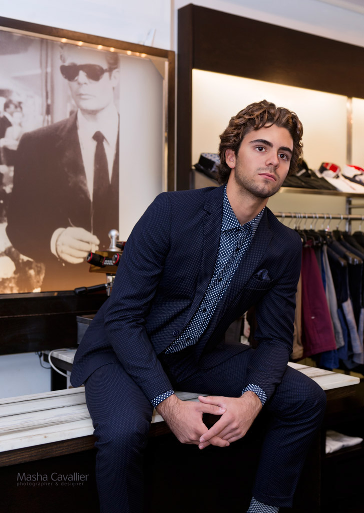 Masha Cavallier Italian boutique Style men's clothes suit store male model Toronto truth gentleman