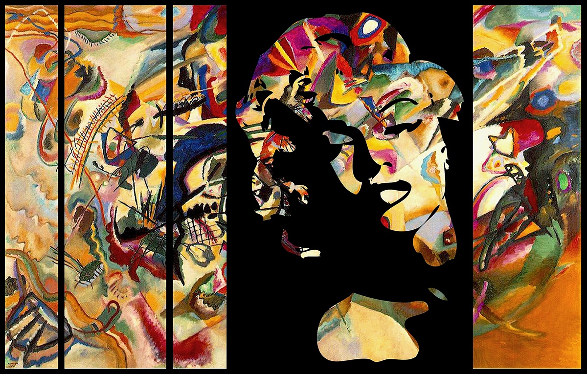 Marilyn Monroe kandinsky fusion paint