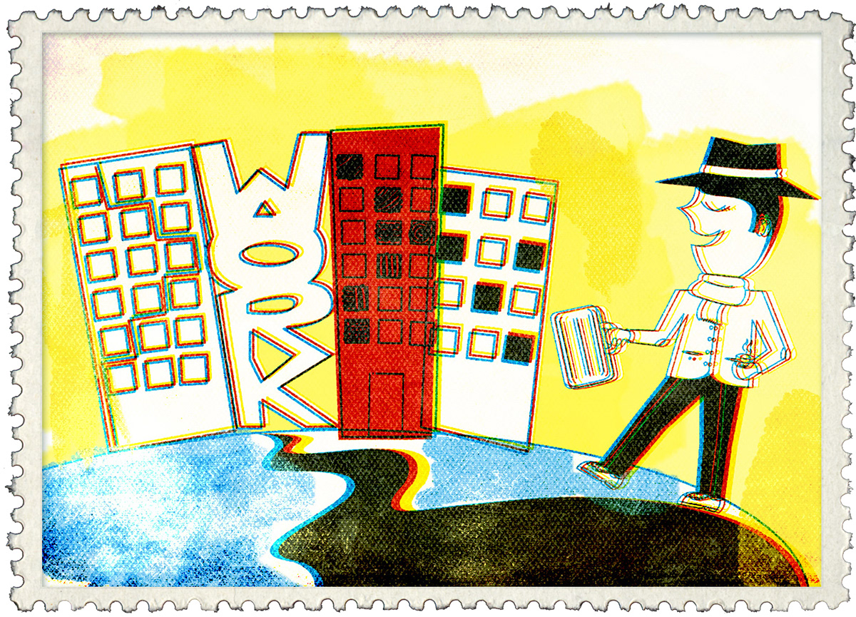 vintage stamp Work  Character